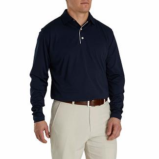 Men's Footjoy Golf Shirts Navy NZ-440430